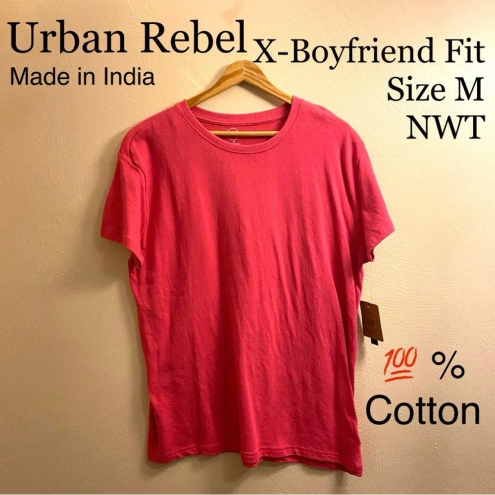 X-Boyfriend Fit Top T-Shirt Tunic Tee Urban Rebel Cotton Oversized